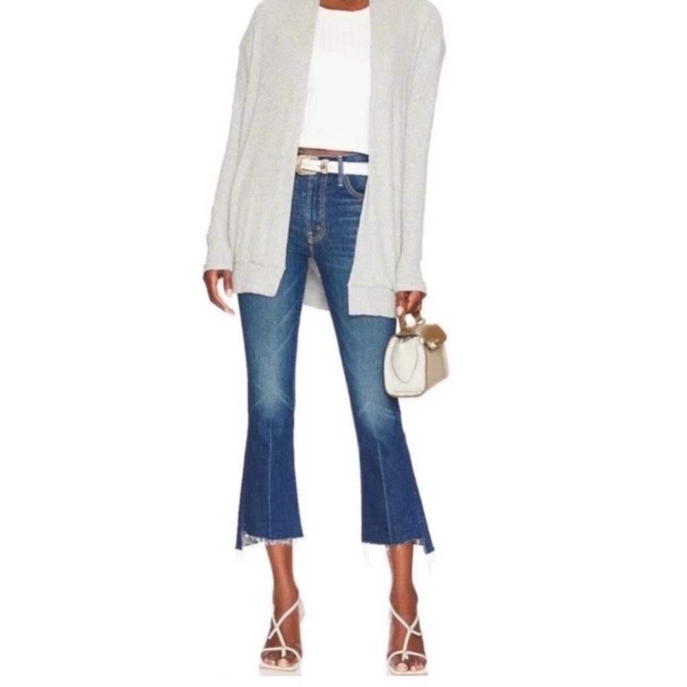 MOTHER Insider Crop Step Fray Blue Jeans Bad Reputation 1157-259 Size 28